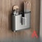 DryNest Wall Mounted Chopstick Holder With Drain Tray Space Aluminum Utensil Storage Rack 6