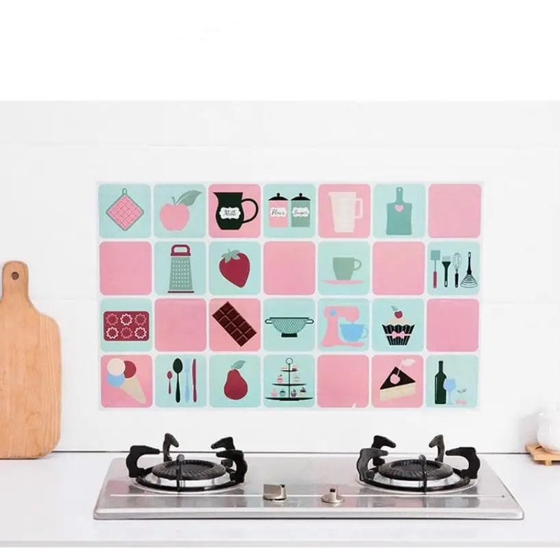 CleanShield Kitchen Wall Protection Film Waterproof OilProof Tile Sticker For Backsplash 8