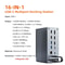CABLETIME ProExpand 16in1 USB C Docking Station 4K60Hz Type C Dock With HDMI PD100W Gigabit Ether 5