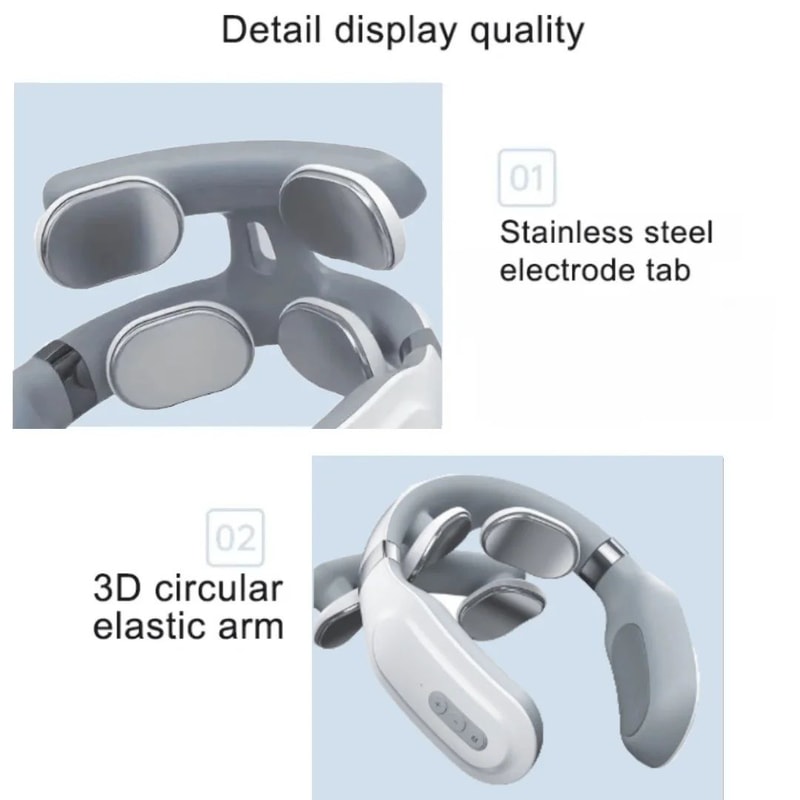 4Head Adjustable Heating Neck Massager With USB Charging 1