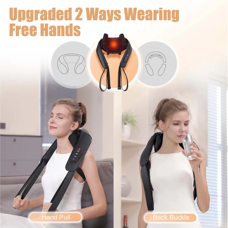 Masgre Cordless Shiatsu Back And Neck Massager With Heat 2
