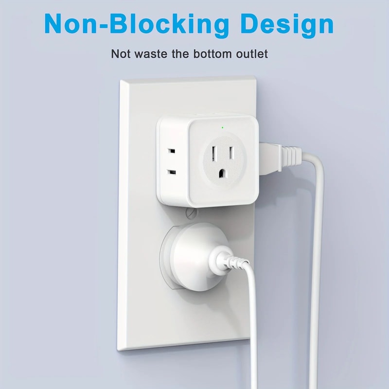5Way Wall Outlet Extender With Multi Plug Splitter Design 4