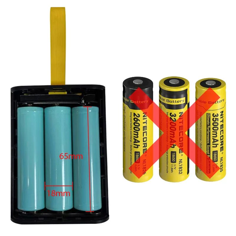 DIY 3x18650 Power Bank Case With Dual USB Fast Charge LED Light 3