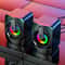 USB Wired Computer Speakers With LED Light BuiltIn Microphone 0