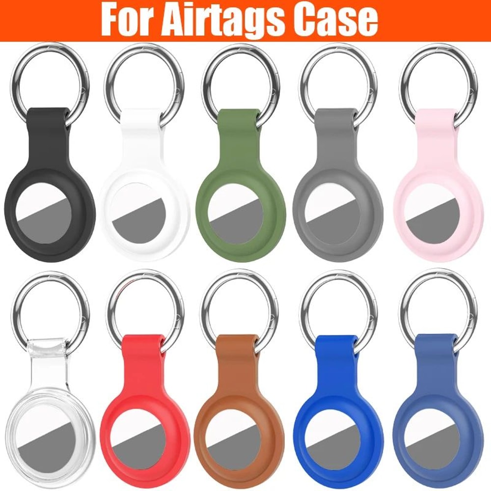 Silicone AirTag Case With Keychain AntiScratch Apple AirTag Cover Protective Holder 0