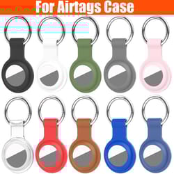 silicone airtag case with keychain – anti-scratch apple airtag cover protective holder