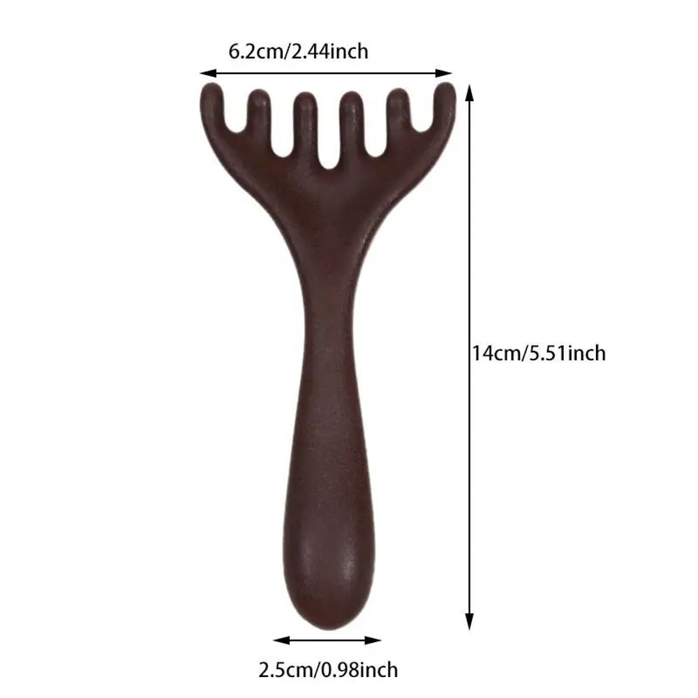 Wooden Meridian Head Massager Comb 6Claw AntiStatic Scalp Massage Tool For Circulation Relaxation 5