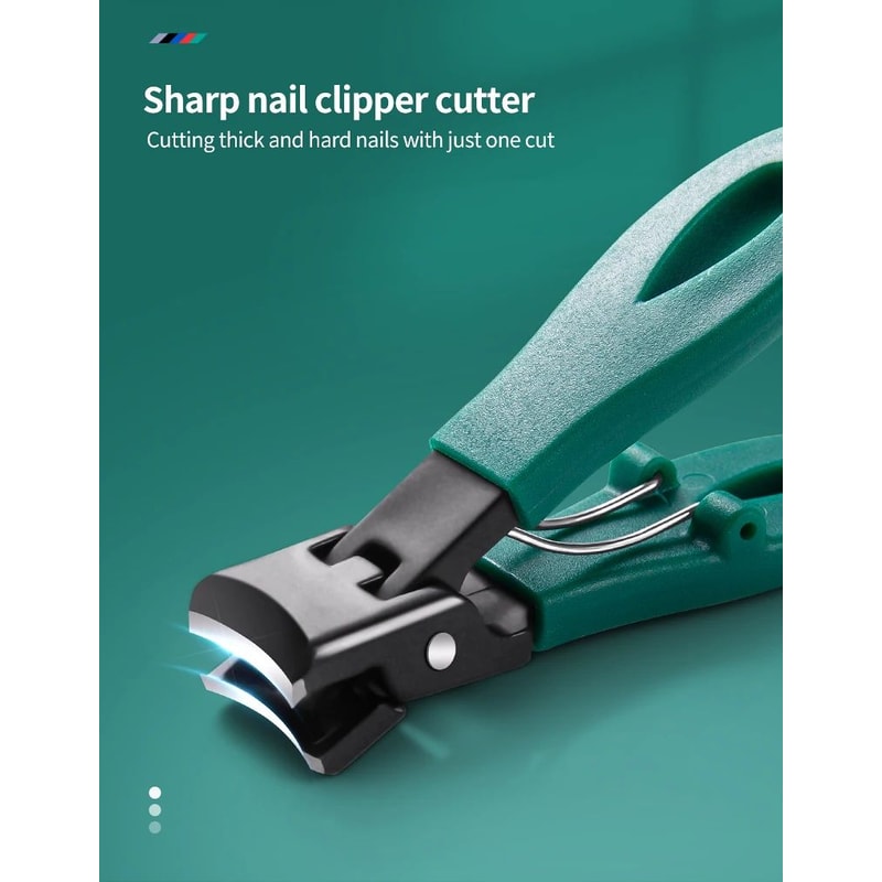 HeavyDuty Large Jaw Nail Clipper 8mm Stainless Steel Thick Toenail Clipper With AntiSplash Guard 0