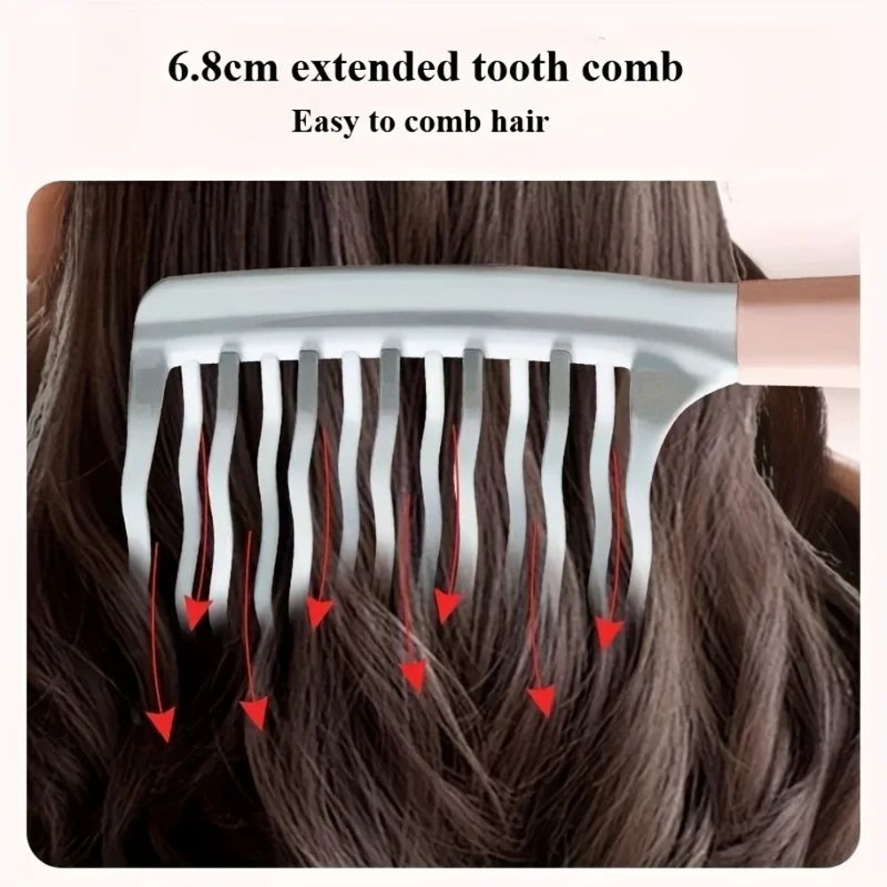 Dual WideTooth Curly Hair Comb Volumizing Wide Tooth Comb For Detangling Scalp Massage 2