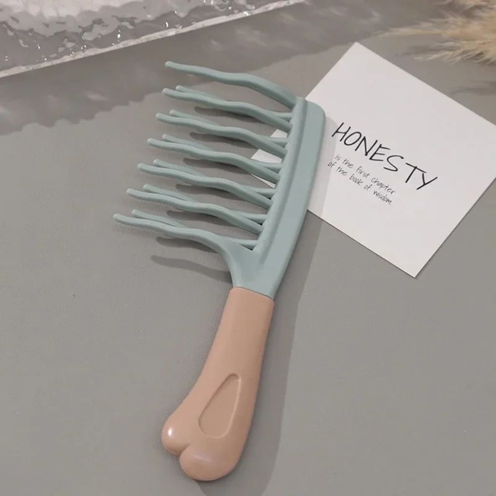 Dual WideTooth Curly Hair Comb Volumizing Wide Tooth Comb For Detangling Scalp Massage 3