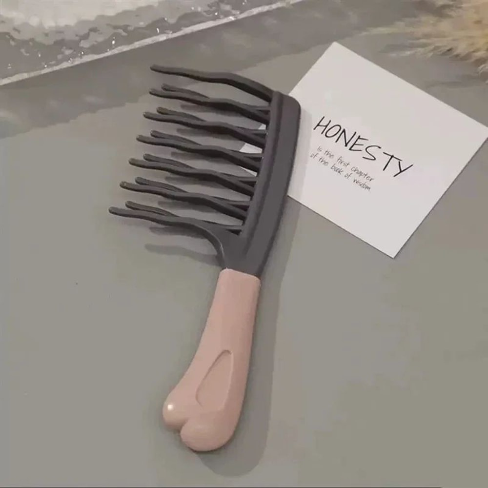 Dual WideTooth Curly Hair Comb Volumizing Wide Tooth Comb For Detangling Scalp Massage 4