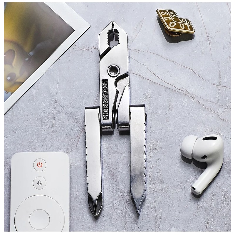 SWISS TECH 19in1 Multitool Pliers Compact EDC Pocket Tool For Camping Cycling Everyday Repairs 5