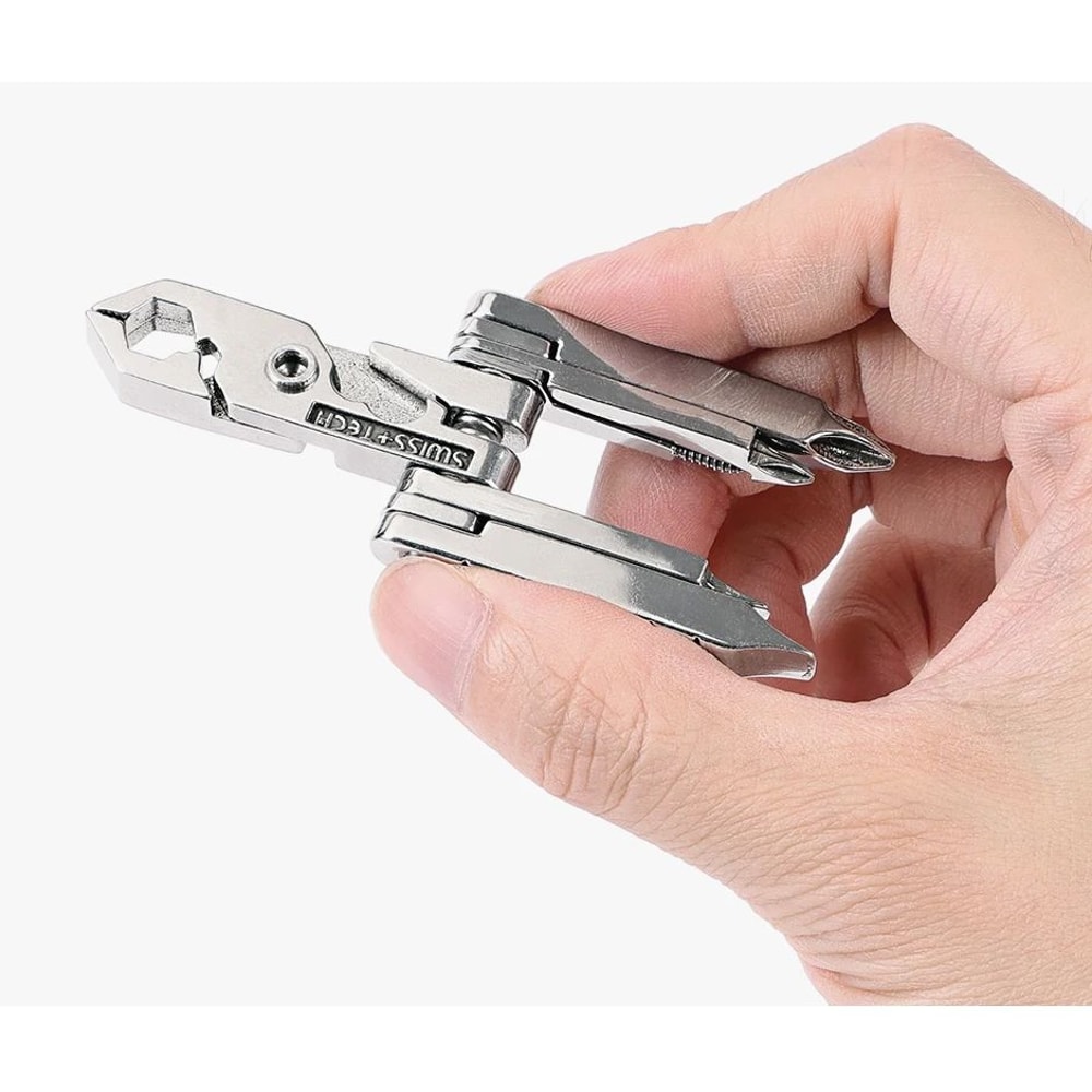 SWISS TECH 19in1 Multitool Pliers Compact EDC Pocket Tool For Camping Cycling Everyday Repairs 7