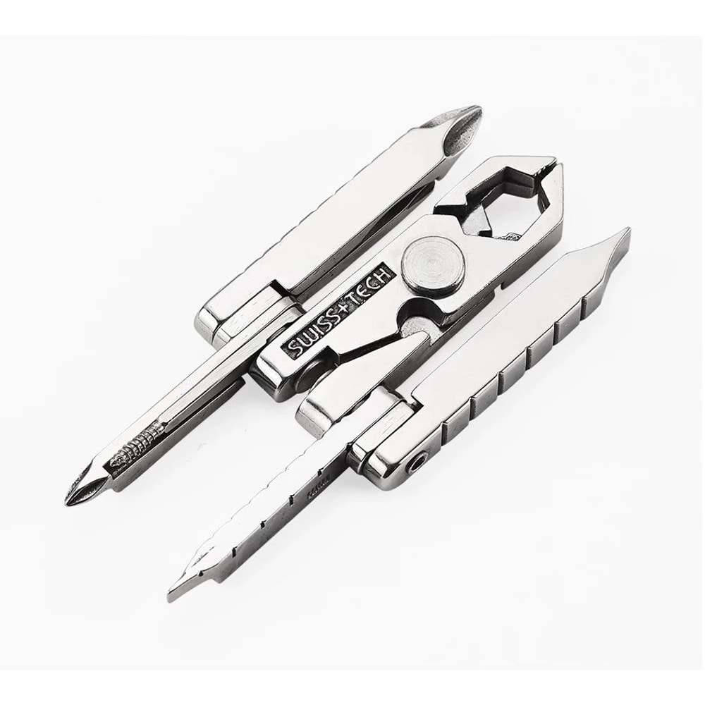 SWISS TECH 19in1 Multitool Pliers Compact EDC Pocket Tool For Camping Cycling Everyday Repairs 9