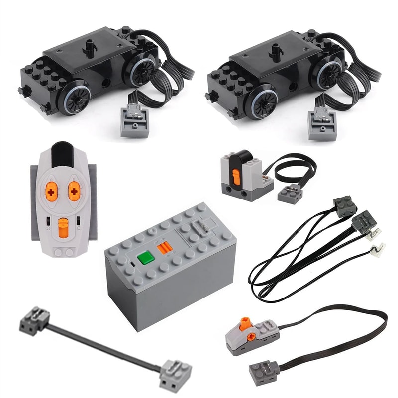 88002 Train Motor Power Functions Set MOC HighTech Building Blocks Control Battery Kit 6