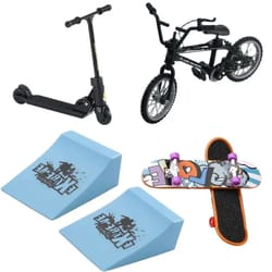ultimate finger skateboard ramp set – indoor tech deck park with scooter & bike accessories