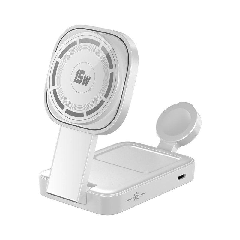 30W Foldable 3 In 1 Wireless Charging Station Magnetic Fast Charger For IPhone Apple Watch AirPod 5