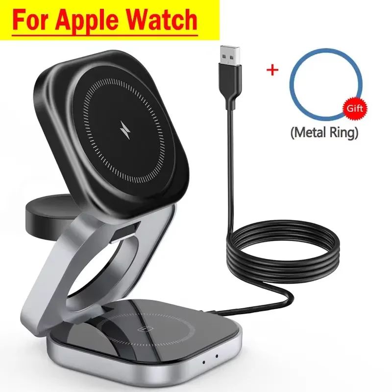 30W Foldable 3 In 1 Wireless Charging Station Magnetic Fast Charger For IPhone Apple Watch AirPod 9