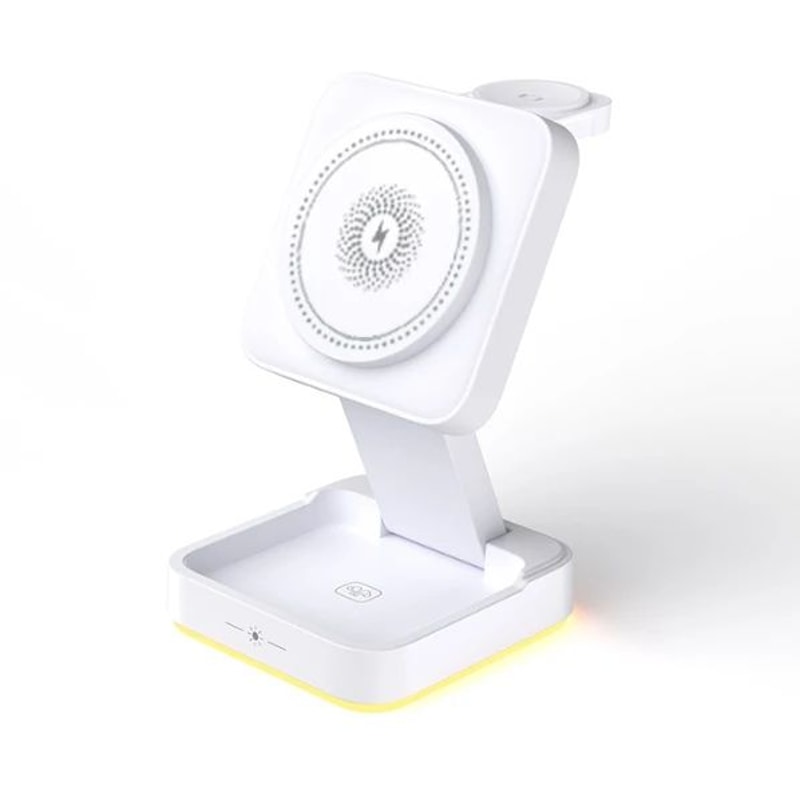 30W Foldable 3 In 1 Wireless Charging Station Magnetic Fast Charger For IPhone Apple Watch AirPod 10