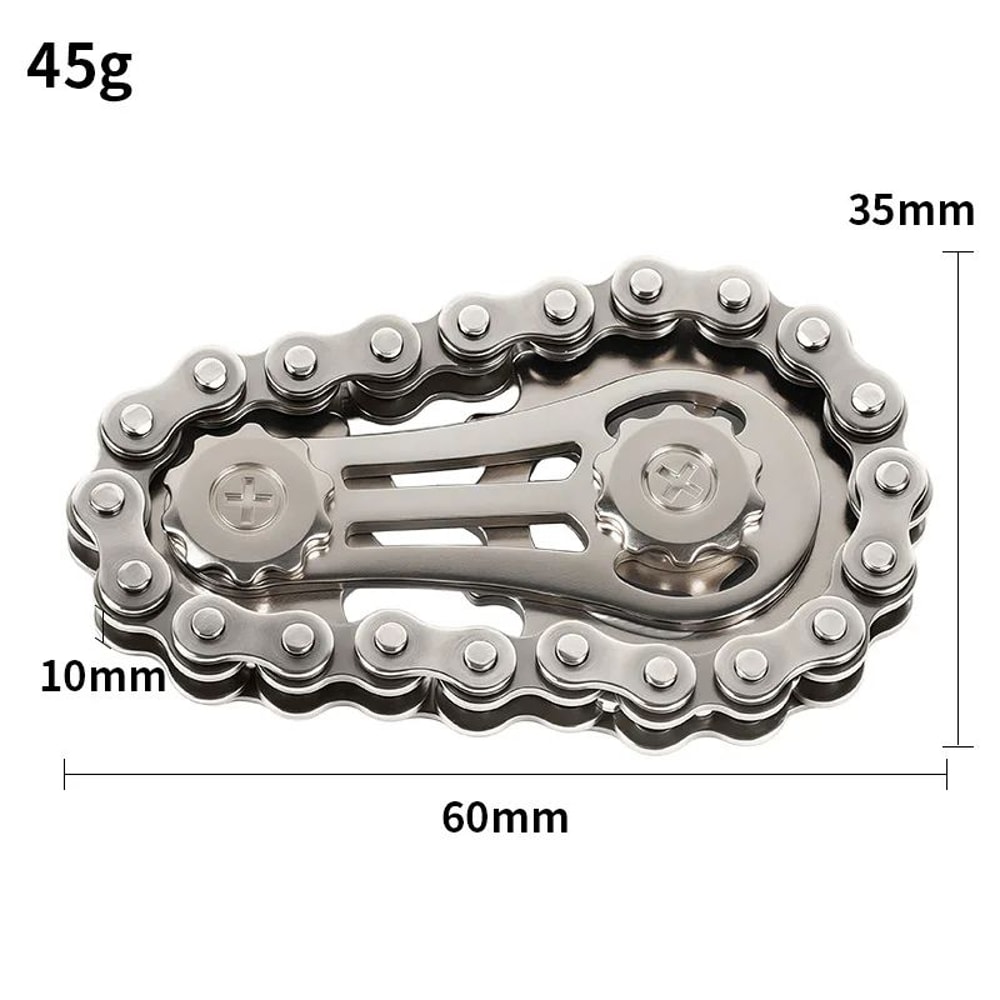 Metal Bike Gear Fidget Toy Chain Sprocket Anxiety Relief Toy For Focus Sensory Play 7