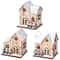 LED Wooden Christmas House Decoration Luminous Cabin Ornament For Tree Tabletop 3