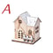 LED Wooden Christmas House Decoration Luminous Cabin Ornament For Tree Tabletop 6