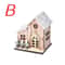 LED Wooden Christmas House Decoration Luminous Cabin Ornament For Tree Tabletop 7