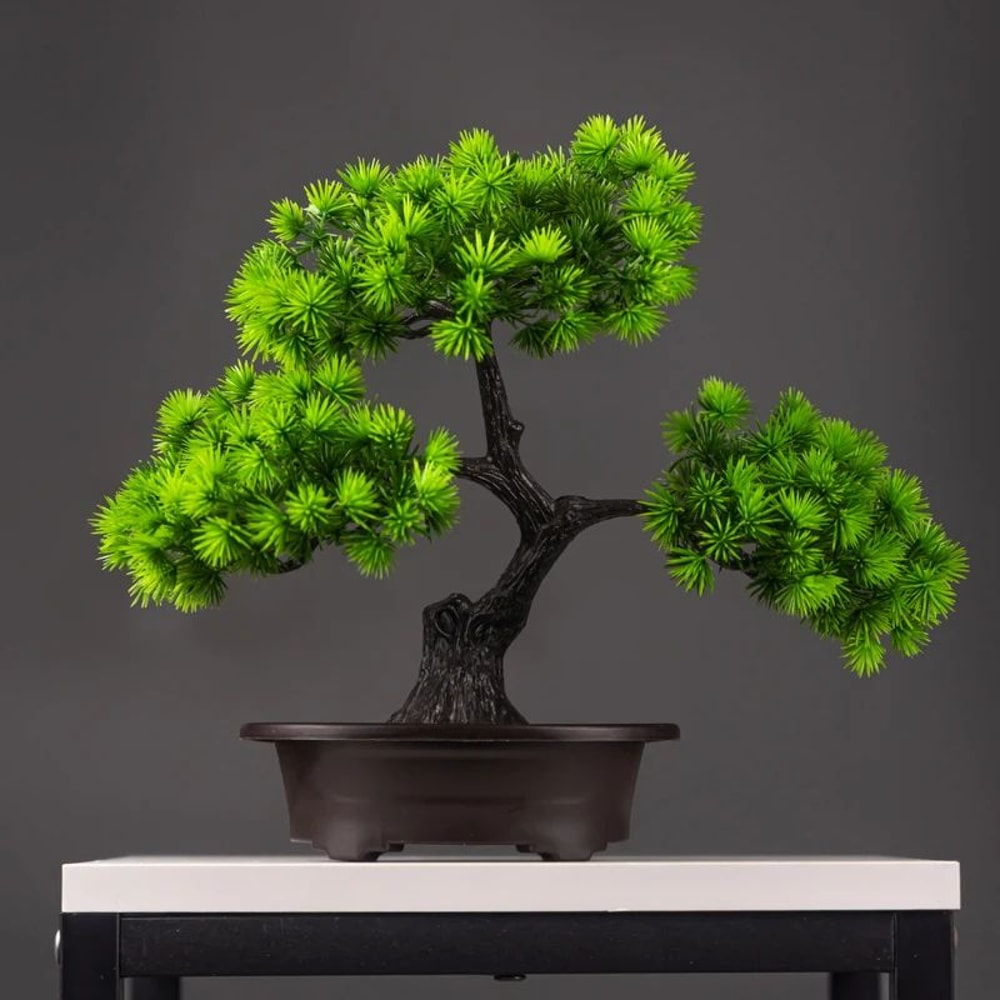 27cm Artificial Pine Bonsai Tree Realistic Faux Plant For Desktop Home Decor 6