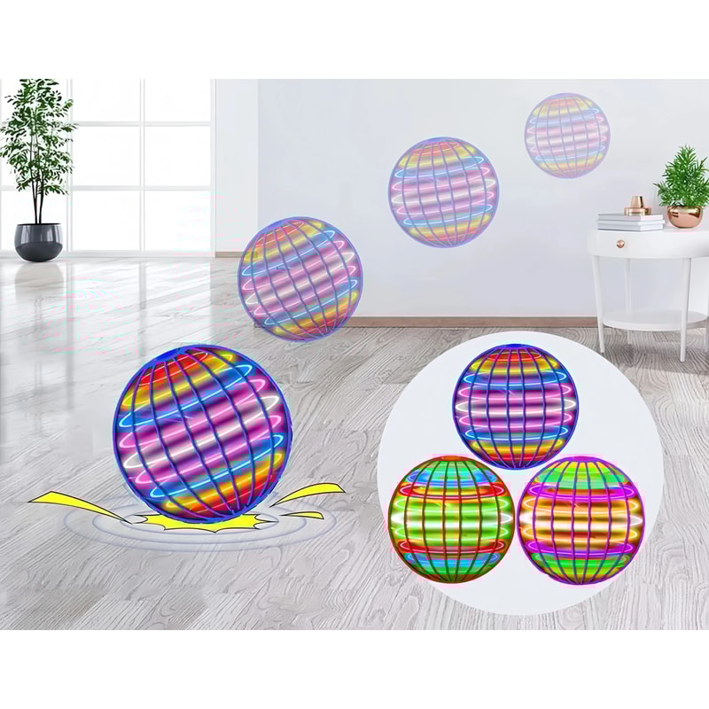 LED Flying Ball Drone Toy Magic Hover Boomerang Spinner For Kids Family Fun 3
