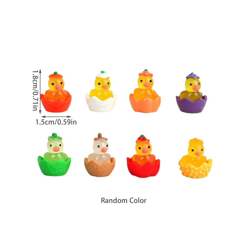 GlowintheDark Mini Duck Garden Decor Luminous Resin Animal Figurines For Fairy Gardens Potted Pla 5