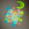 Glow In The Dark Star Wall Stickers Set With Moon 3D Luminous Bedroom Ceiling Decor 4
