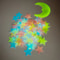 Glow In The Dark Star Wall Stickers Set With Moon 3D Luminous Bedroom Ceiling Decor 4