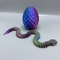 3D Printed Snake Surprise Egg Set Flexible Articulated Fidget Toy 4 Pieces 3