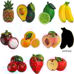 cute fruit fridge magnet set – 10-piece flat magnetic tile decorations