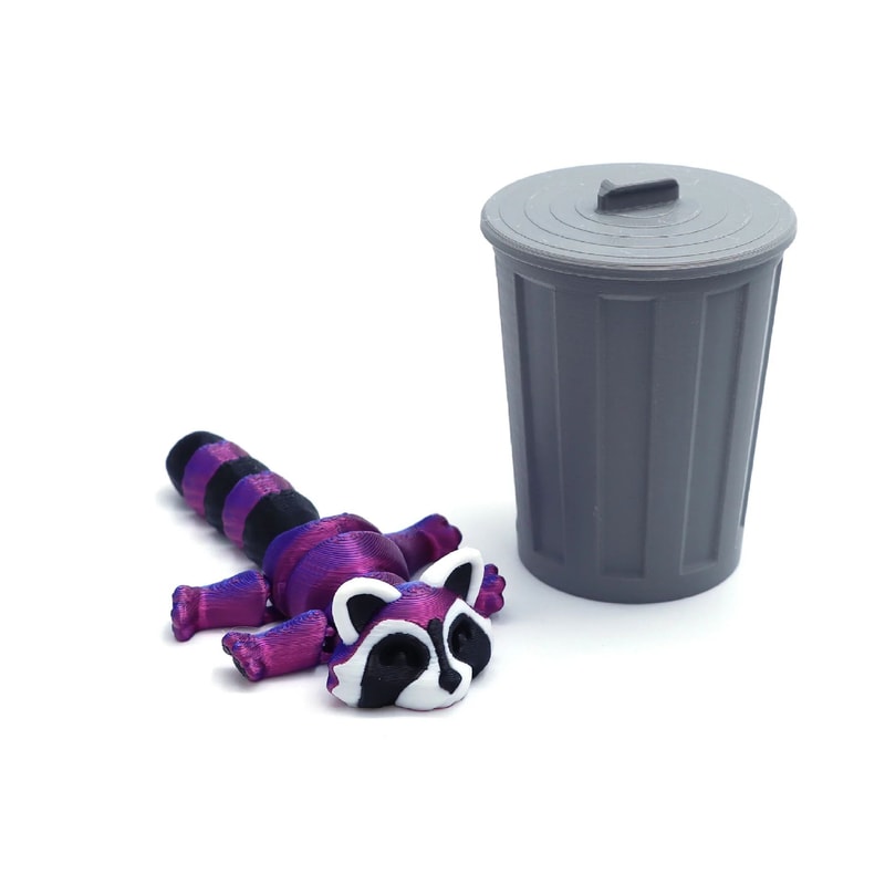 3D Printed Articulated Raccoon Toy Movable Fidget Desk Decor 15