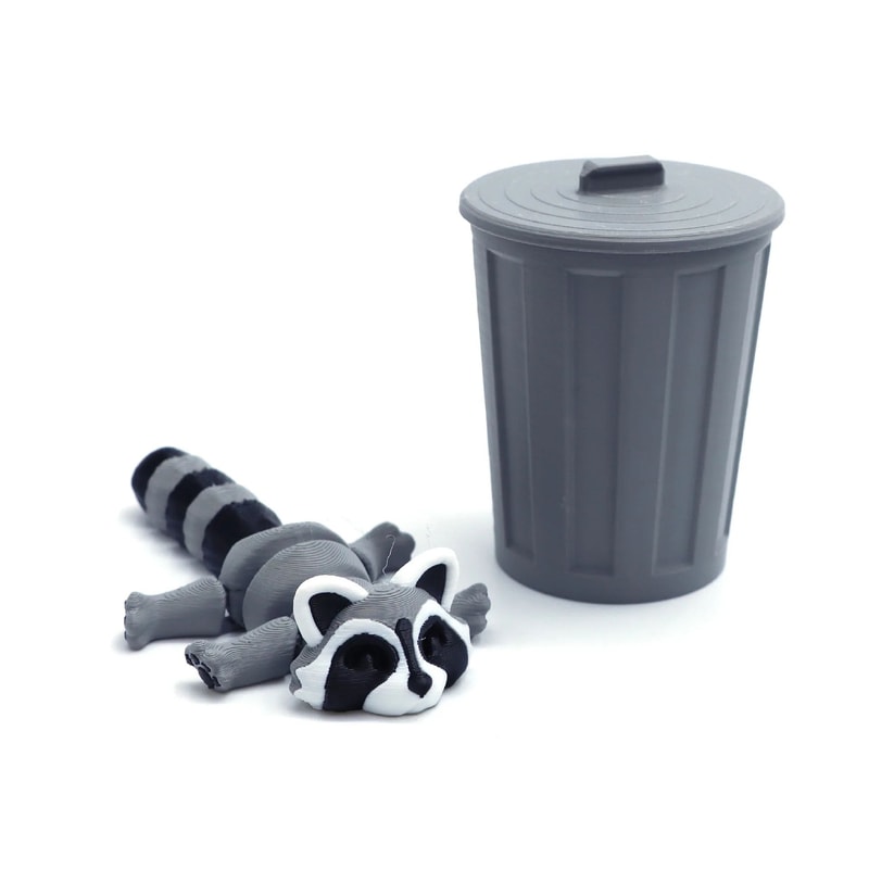 3D Printed Articulated Raccoon Toy Movable Fidget Desk Decor 11