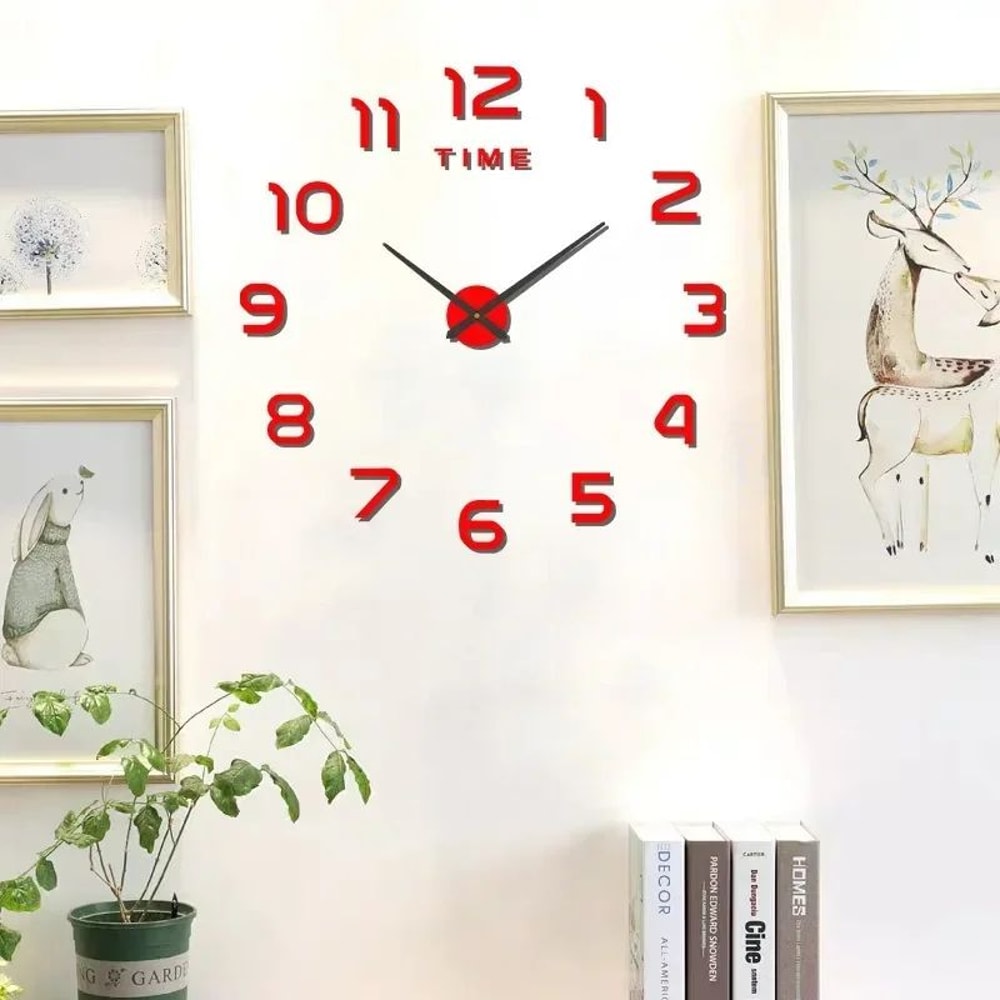 Glow In The Dark Silent Wall Clock Modern DIY Luminous Home Decor 4