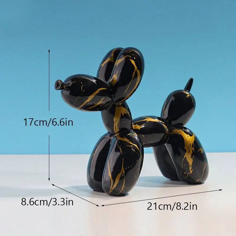 Graffiti Balloon Dog Resin Statue Colorful Modern Art Home Decor 6