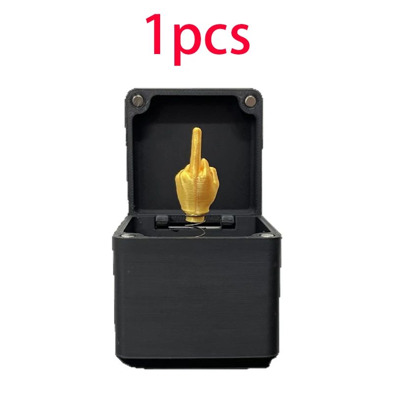 Middle Finger Surprise Gift Box Funny Prank Desk Toy 6