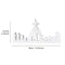 White Nativity Silhouette Christmas Decor Minimalist Snowflake Desktop Display 6