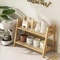 2 Tier Coffee Station Organizer Bamboo Mug Holder Countertop Shelf 0