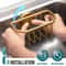 TAILI Gold Sponge Holder For Kitchen Sink Rustproof Aluminum Suction Sink Caddy 2
