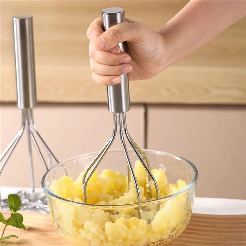 Stainless Steel Potato Masher Ricer Smooth Puree Fruit Crusher Tool 1