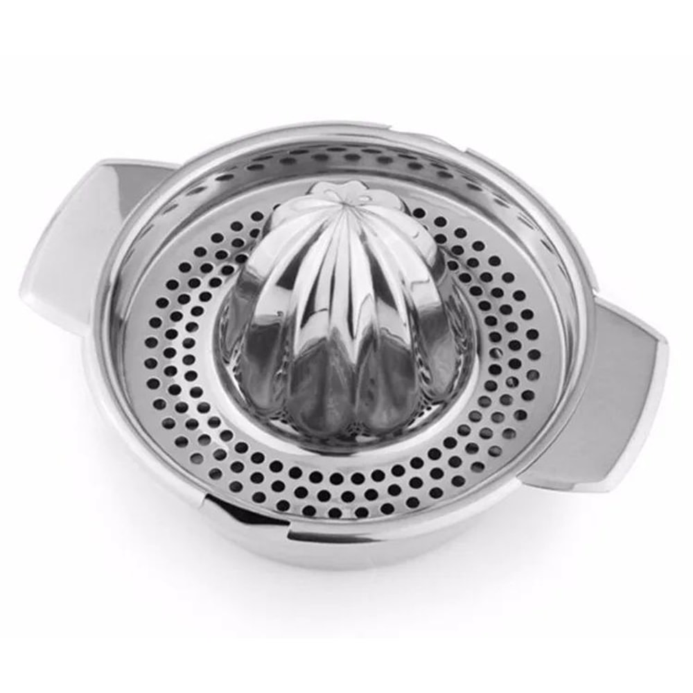 LMETJMA Stainless Steel Lemon Squeezer Manual Citrus Juicer Reamer Cup 10