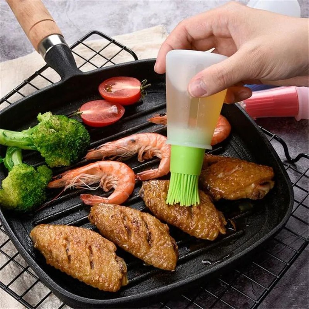 High Temperature Silicone Oil Brush Heat Resistant BBQ Baking Basting Brush 2