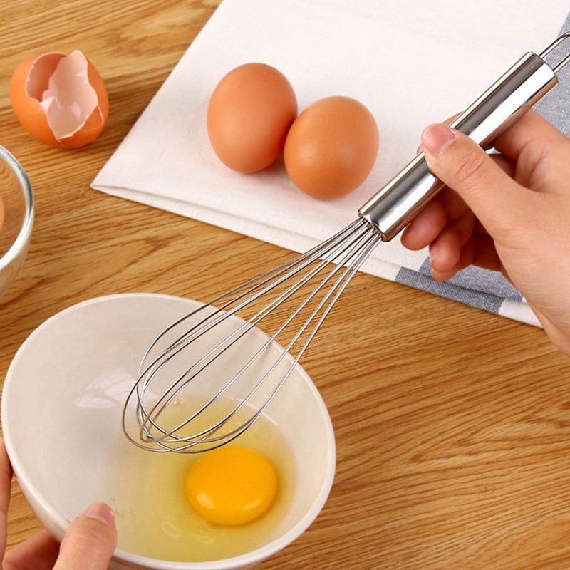 3 Pack Stainless Steel Balloon Whisk Set 8 10 12 Inch Manual Egg Beaters 2