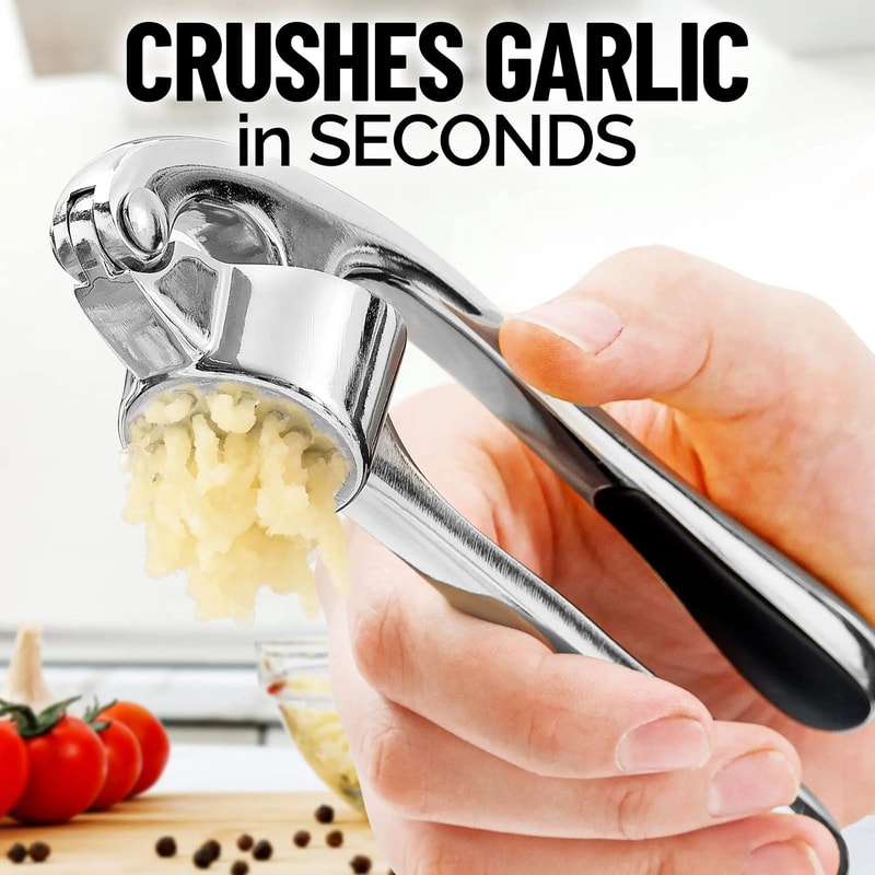 Garlic Press Rocker Stainless Steel Easy Clean Garlic Ginger Mincer 2