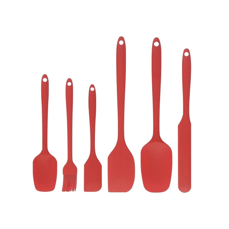 6 Piece Silicone Spatula Set AllinOne Baking Frosting Tools Kit 9