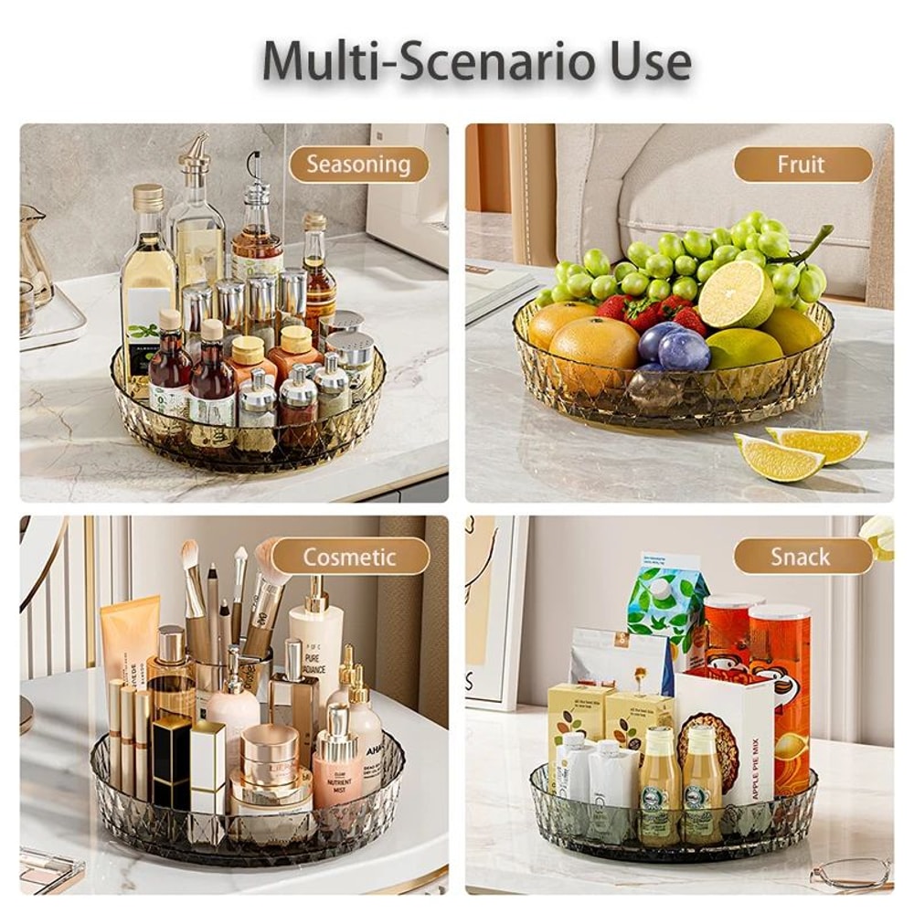 360 Rotating Spice Rack Organizer Multifunctional Kitchen Countertop Turntable 5
