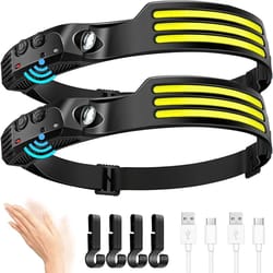 lumisense cob led headlamp – usb rechargeable motion sensor headlight for camping & outdoor use